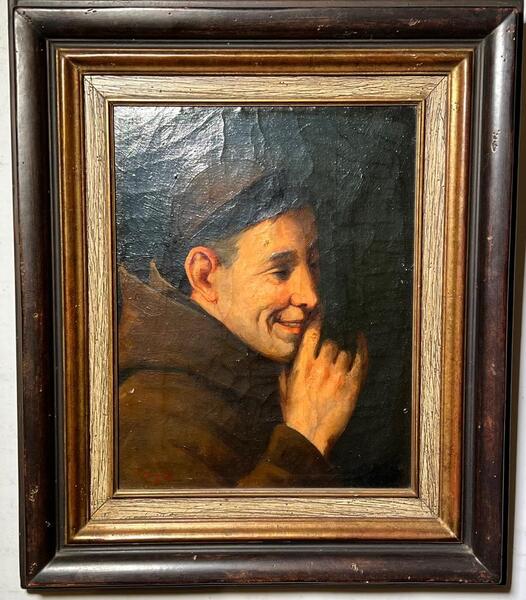The happy monk ( oil on canvas )