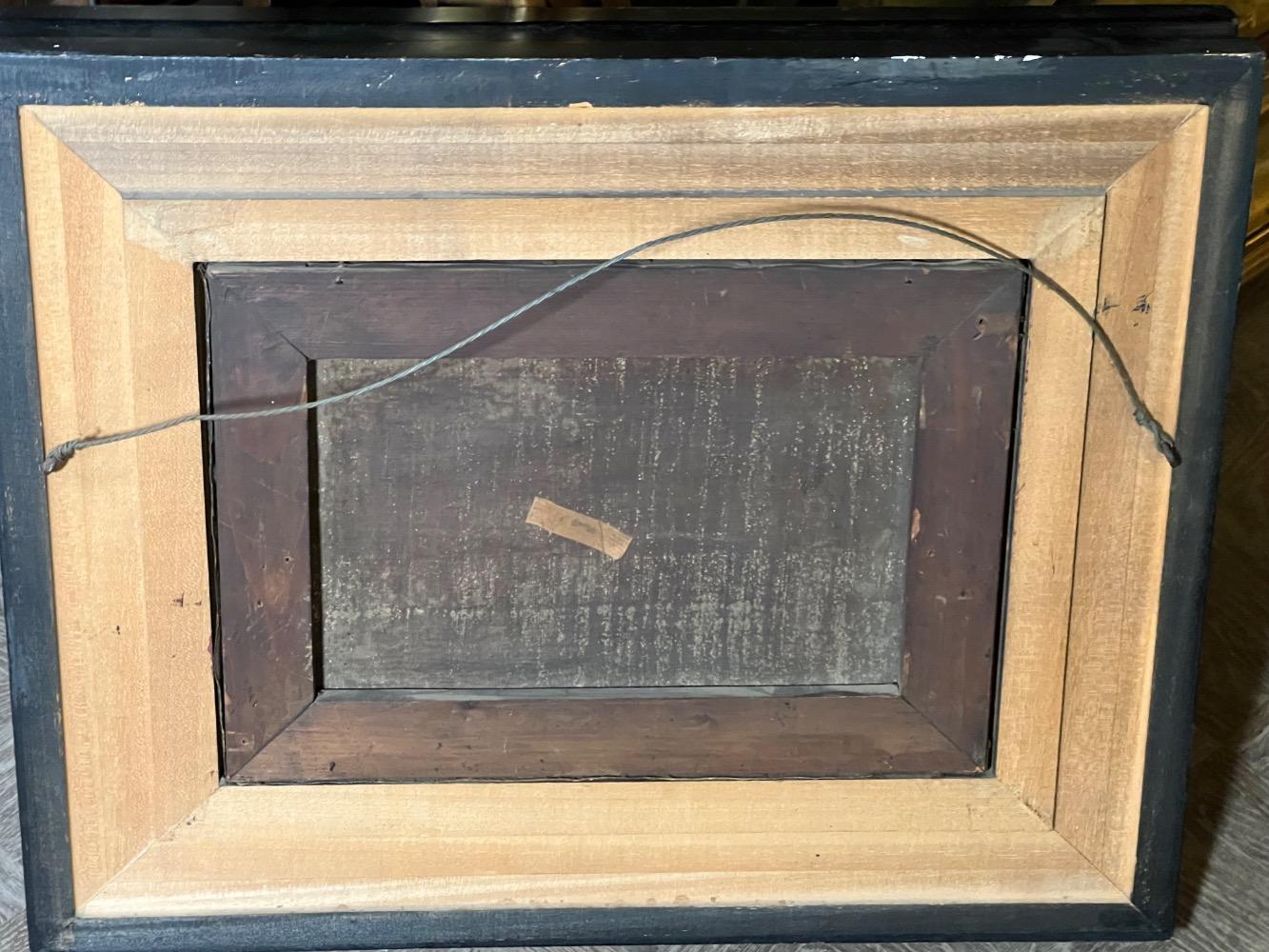 The happy sheep family ( oil on canvas )