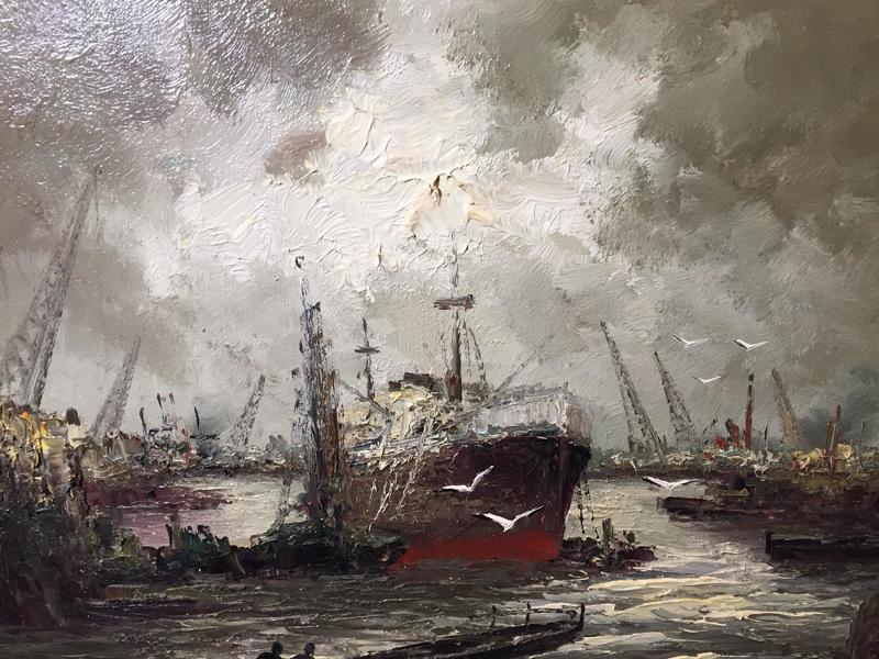 The harbour ( oil on canvas )
