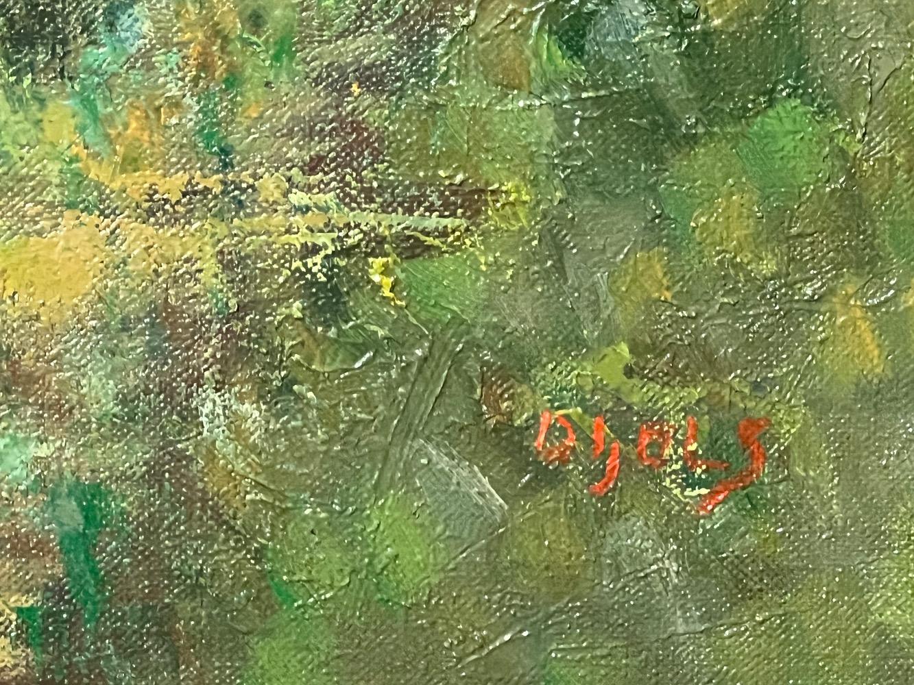 The house at the riverside ( oil on canvas )