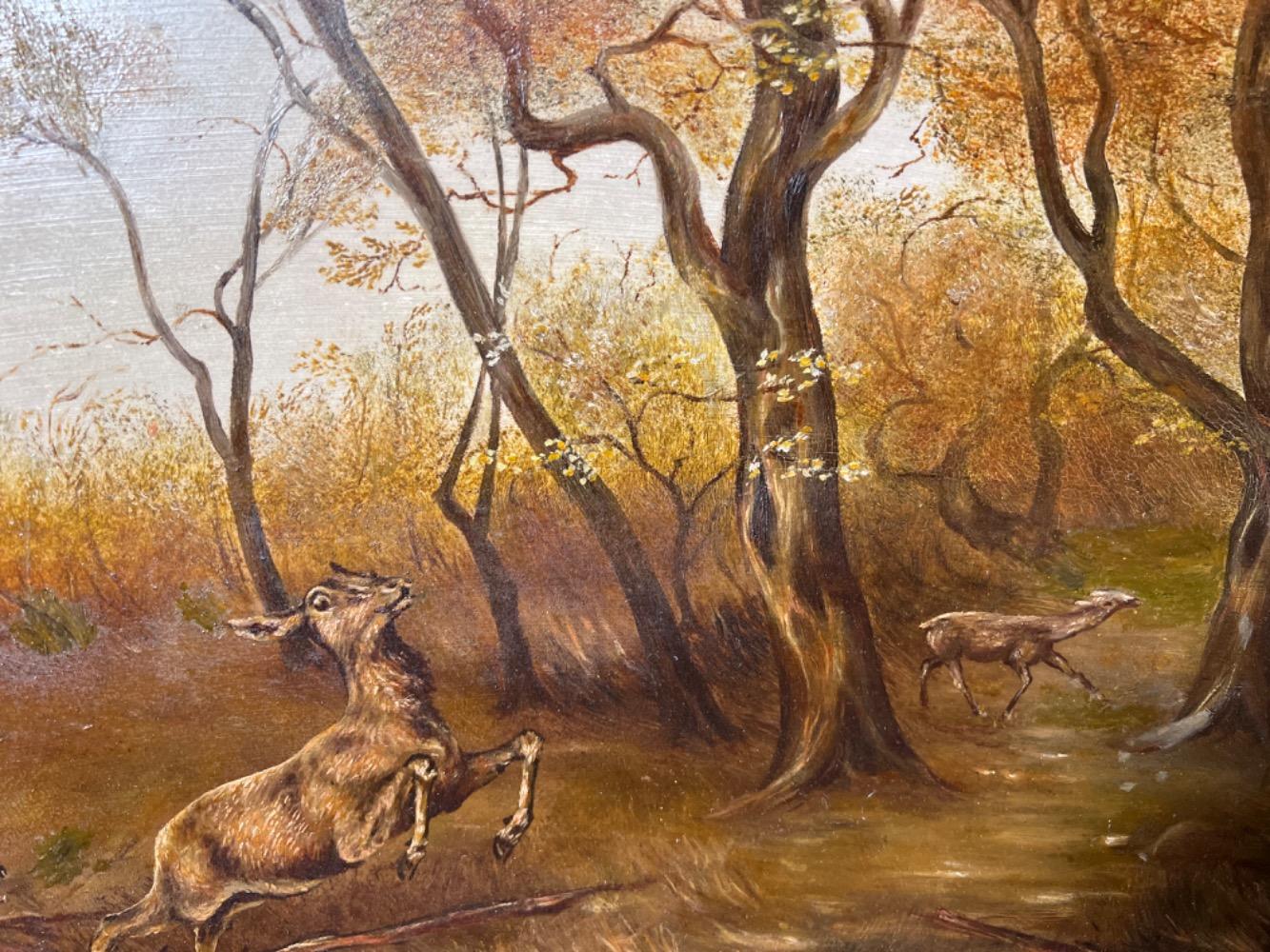 The hunt ( oil on panel )