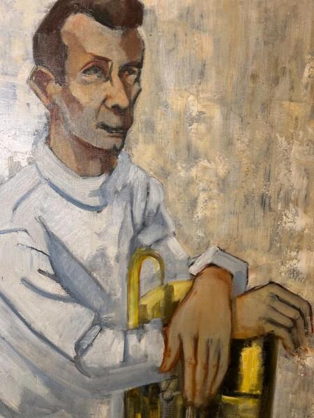 The jazz musician ( oil on canvas )