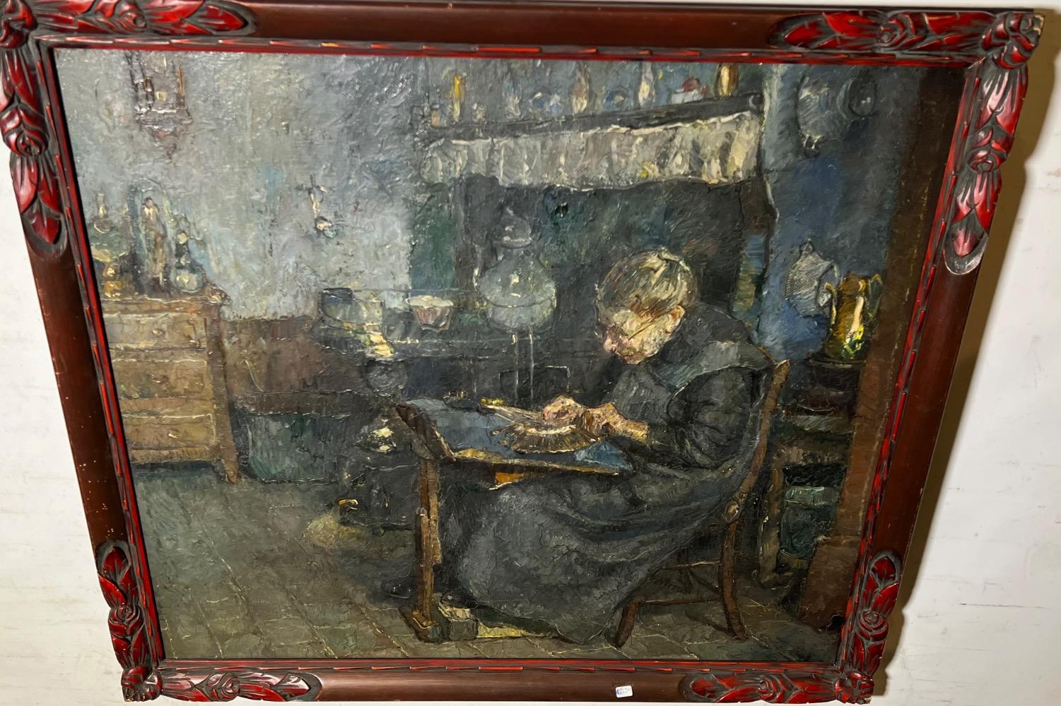 The lacemaker ( oil on canvas )