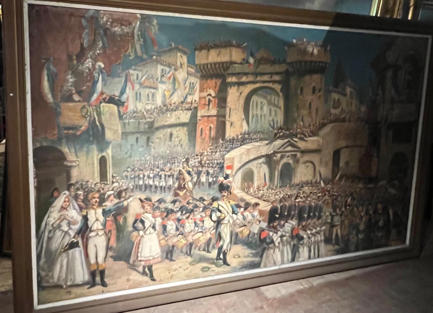 The military parade ( oil on canvas)