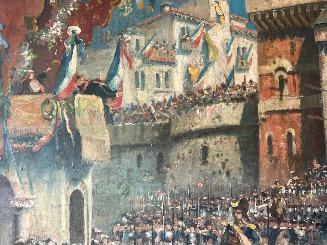 The military parade ( oil on canvas)