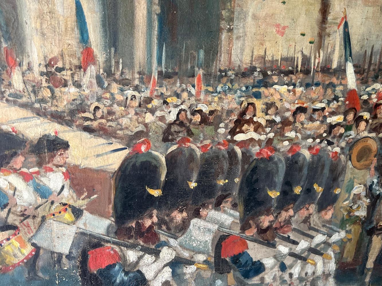 The military parade ( oil on canvas)
