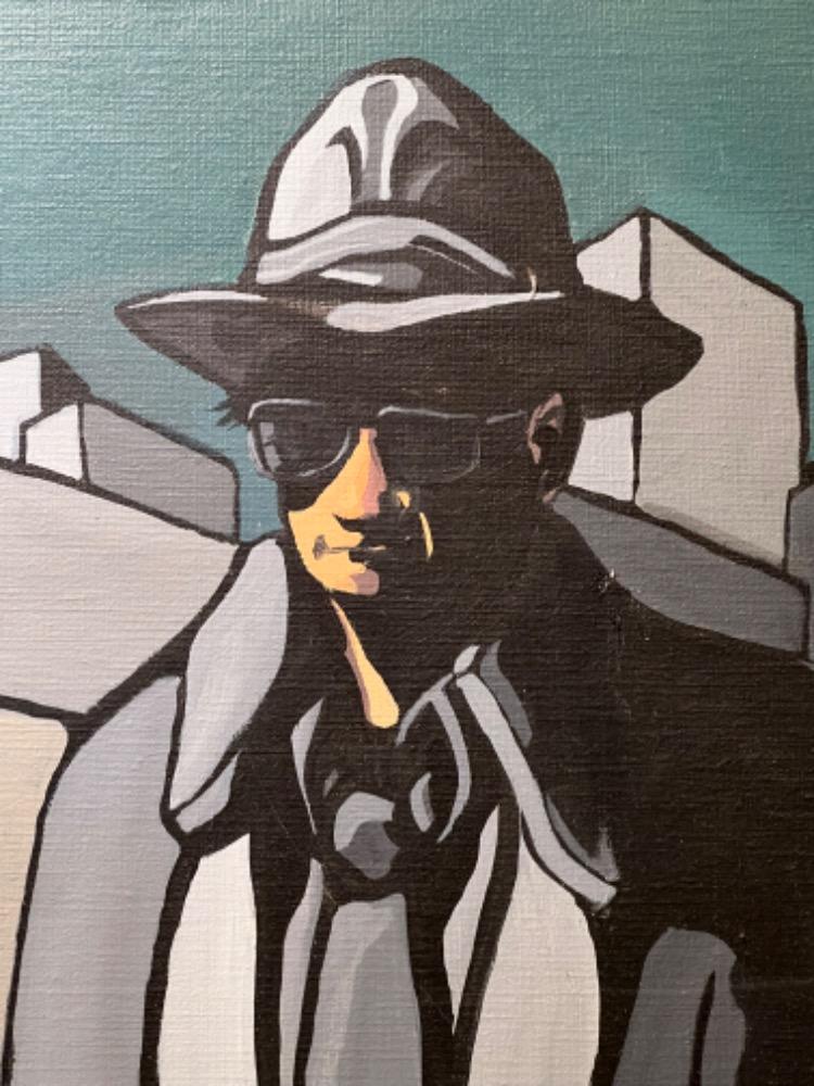 The mystery man ( oil on canvas )