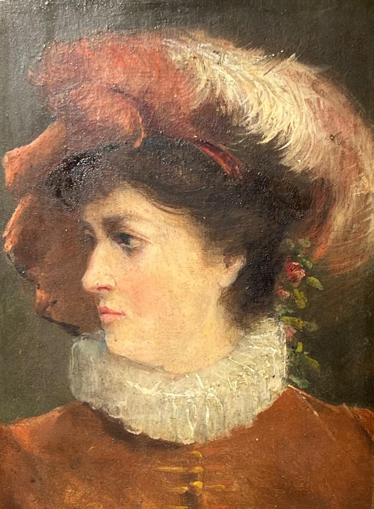 The noble woman ( oil on panel )