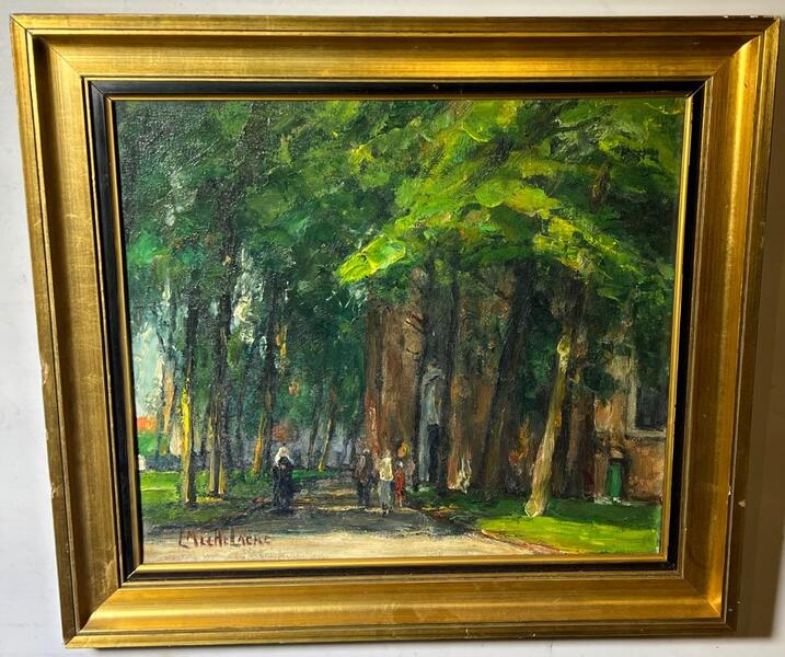 The nun at the Beguinage of Bruges ( oil on canvas )