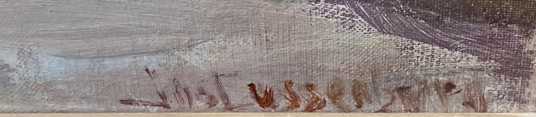 The peaceful village ( oil on canvas )