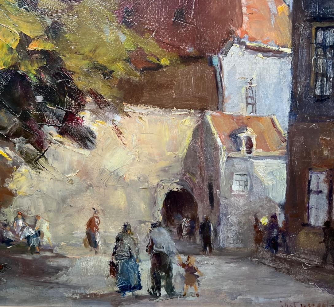 The peaceful village ( oil on canvas )