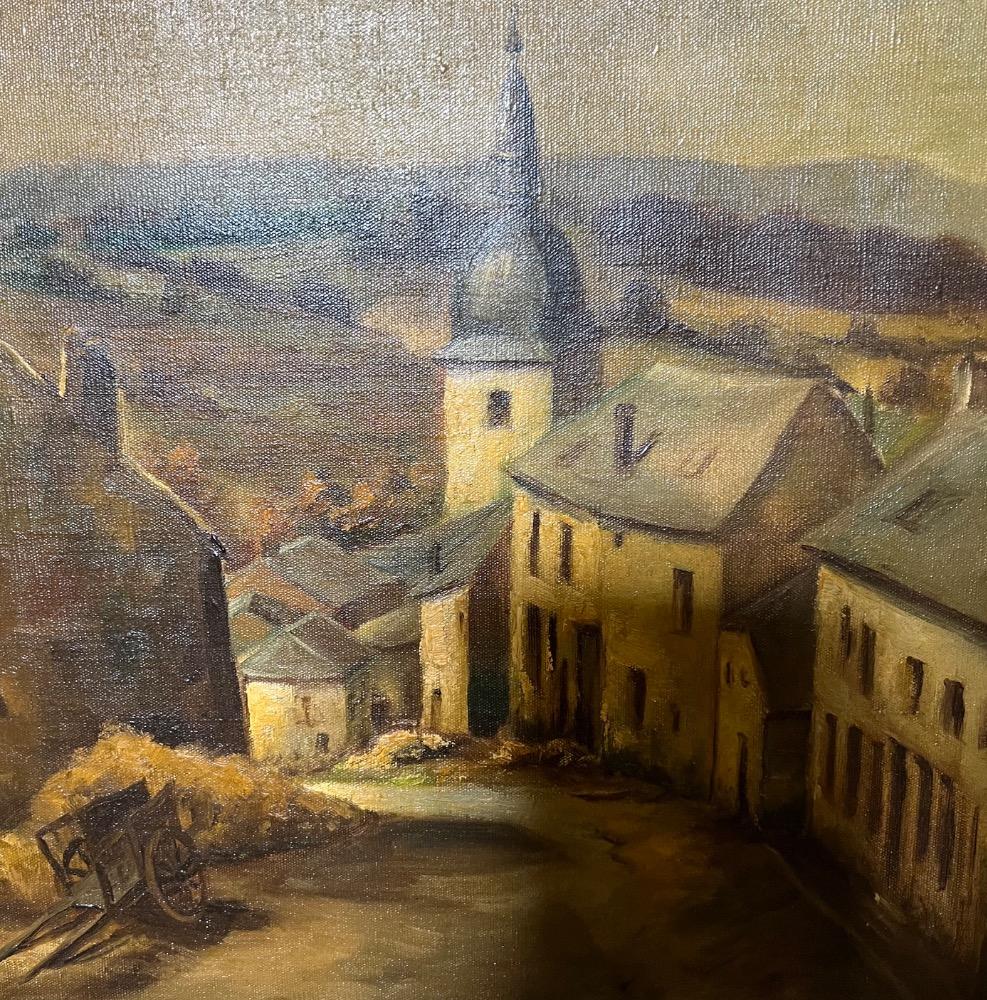 The peaceful village ( oil on canvas )