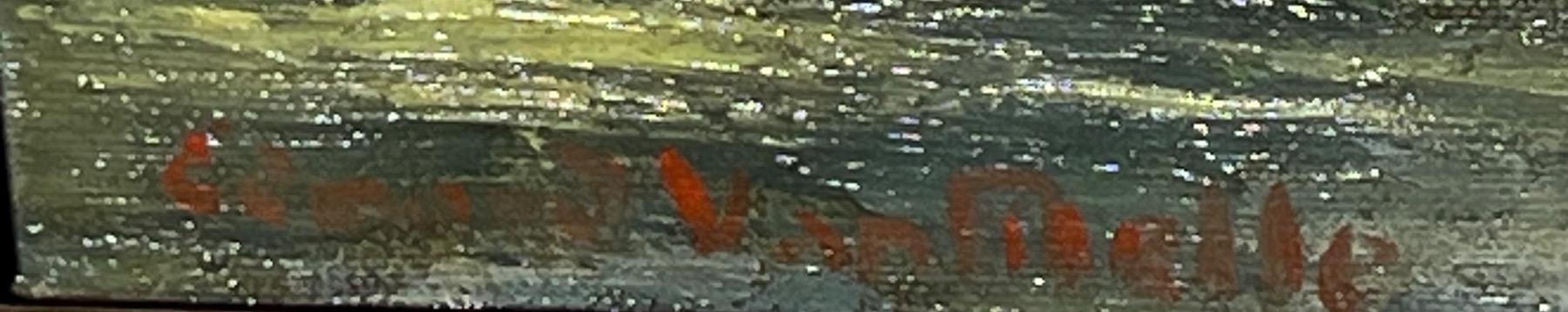 The peaceful village ( oil on canvas )