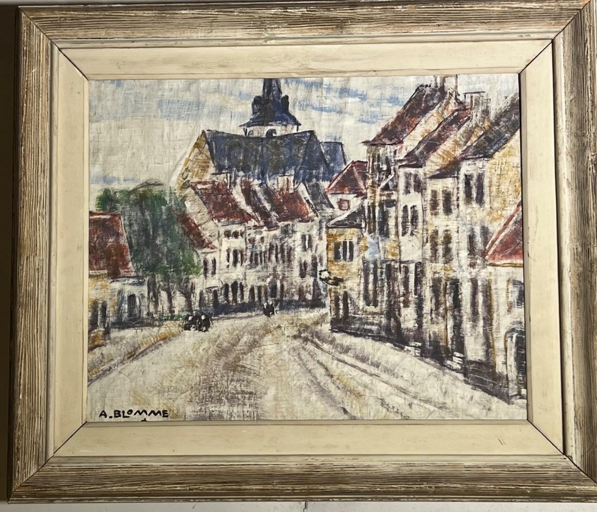 The peaceful village ( oil on canvas on board )
