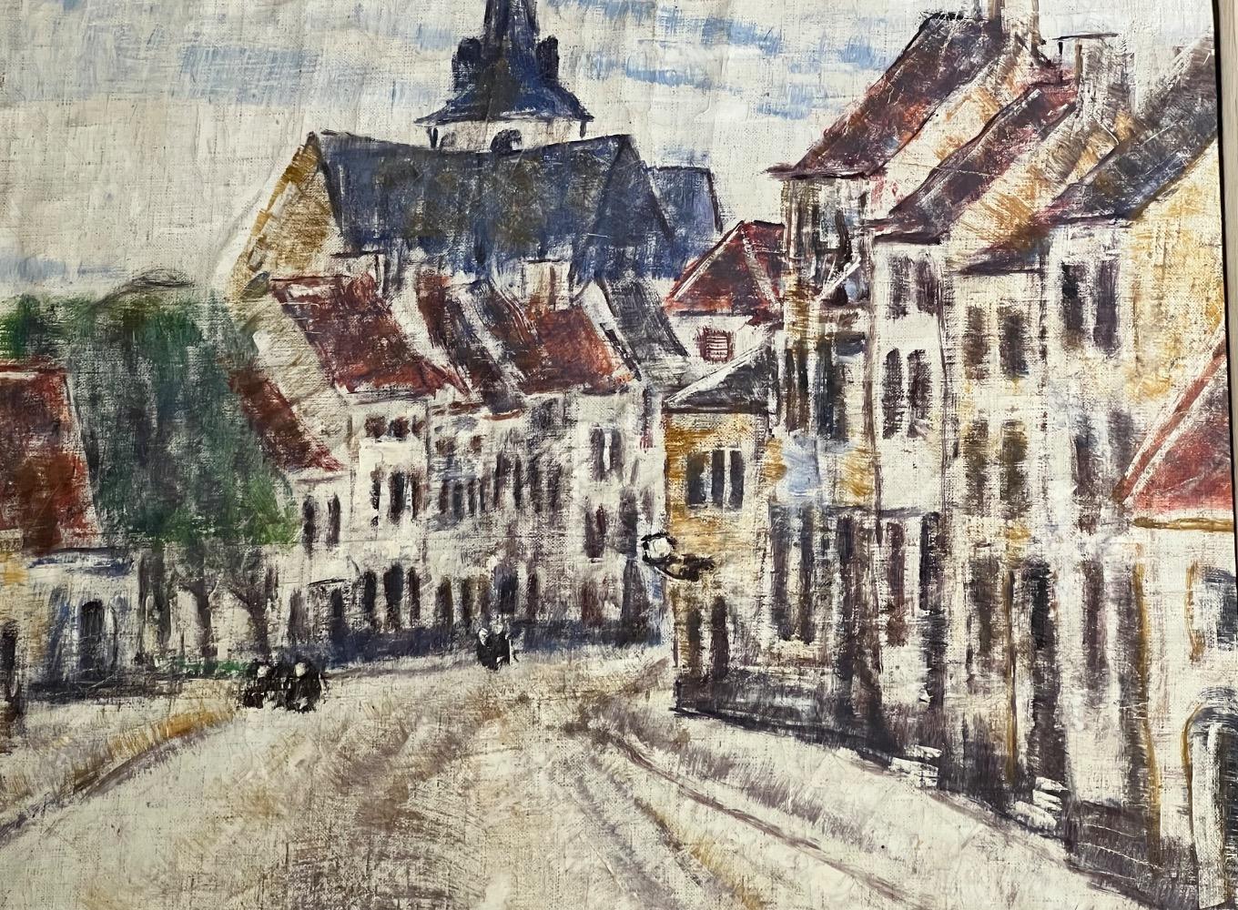 The peaceful village ( oil on canvas on board )