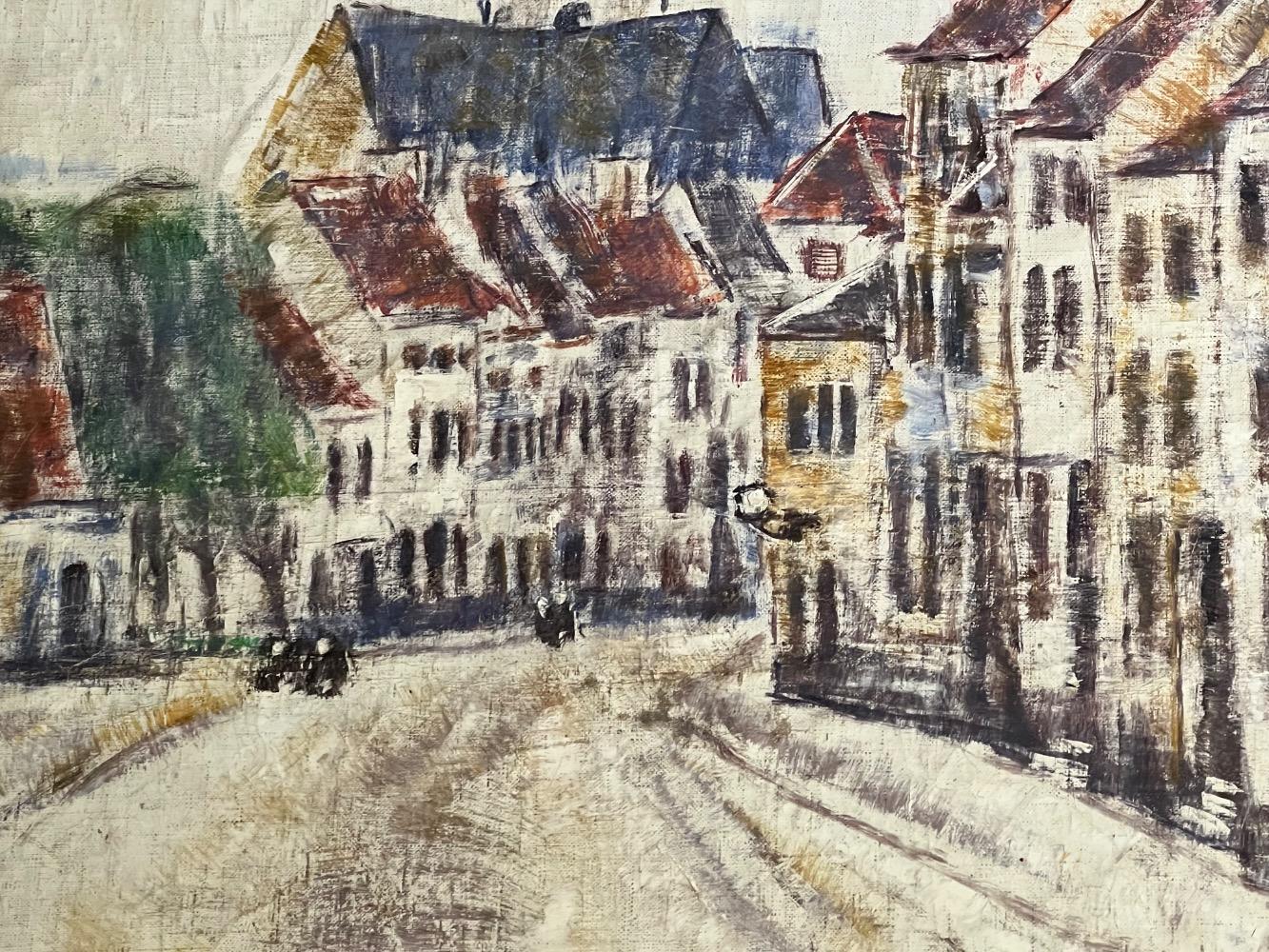 The peaceful village ( oil on canvas on board )