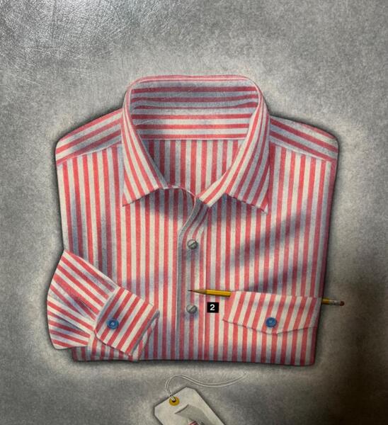 The perfect shirt ( oil on panel )