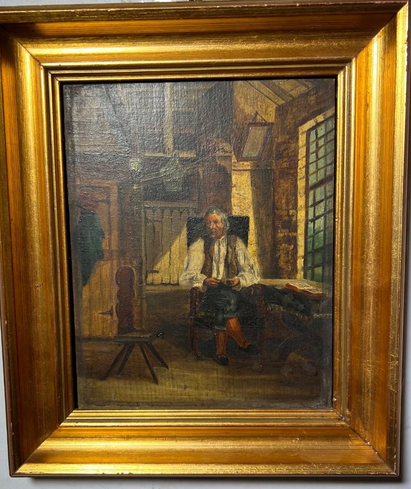 The philosopher ( oil on panel )