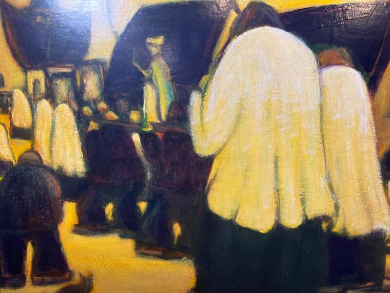 The procession ( oil on panel )