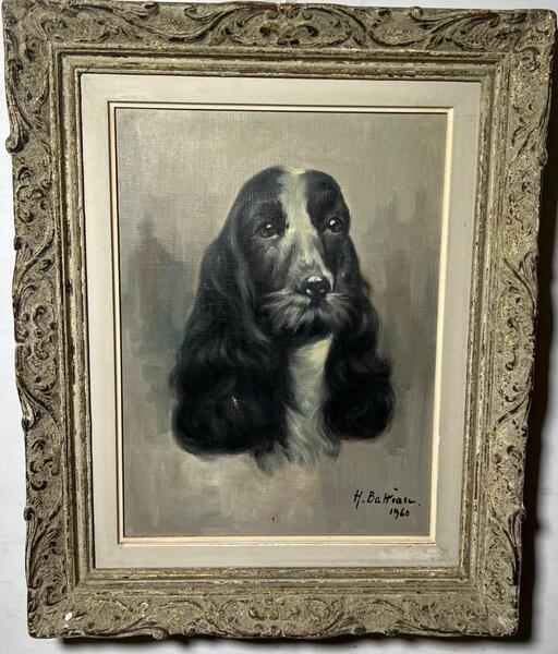 The proud cocker ( oil on canvas )