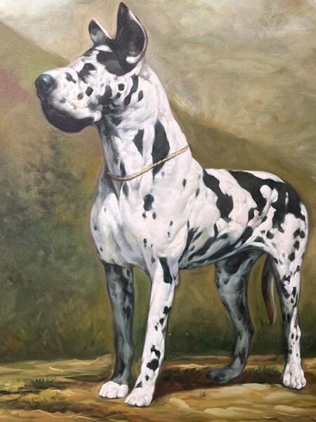 The proud dog ( oil on canvas )