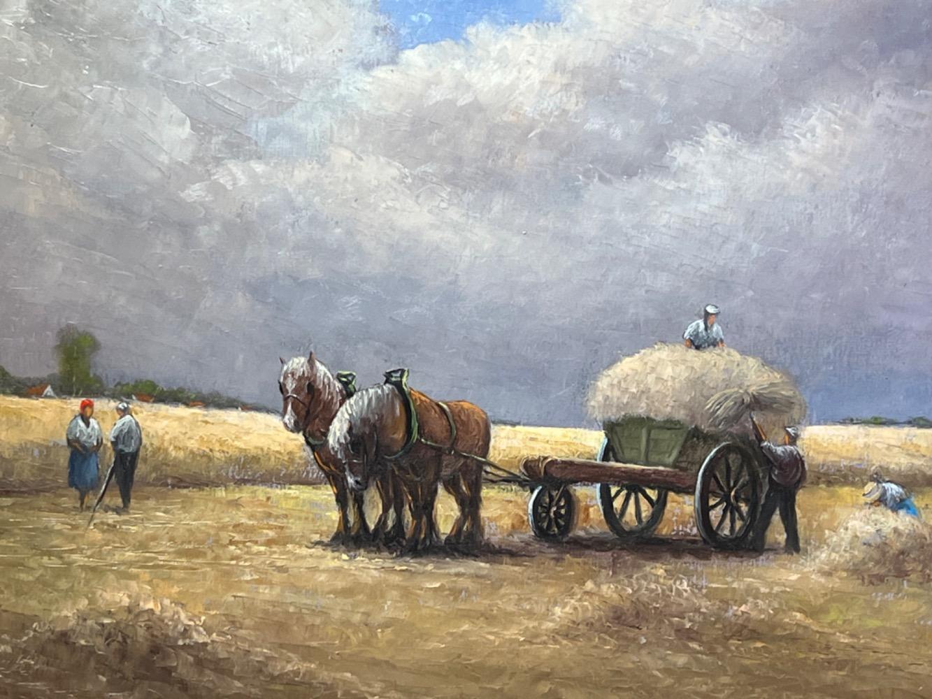 The successful harvest ( oil on canvas )