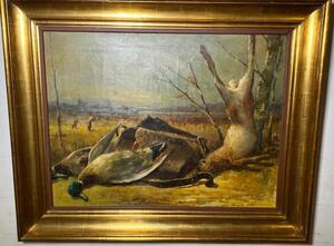 The successful hunters( oil on canvas )