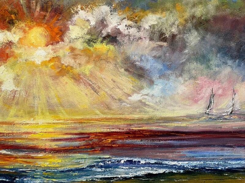 The sunset ( oil on canvas )