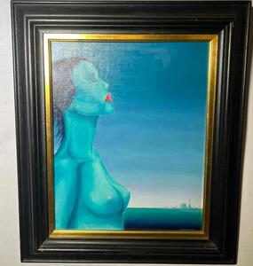 The surreel blue girl ( oil on canvas )
