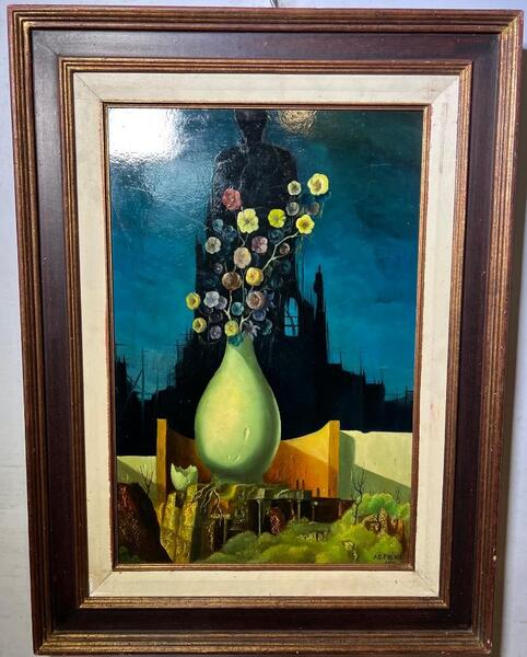 The surreel cathedral ( oil on panel )