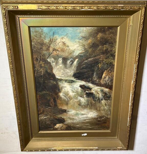 The waterfall ( oil on canvas )