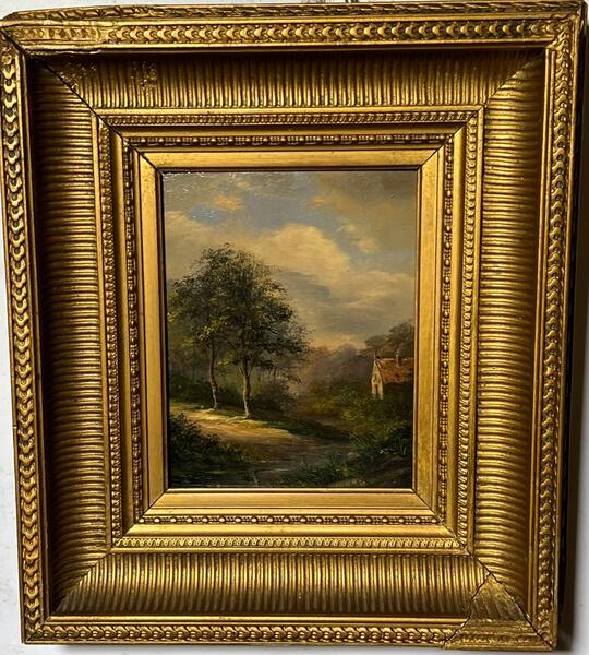 The way to the village ( oil on panel )