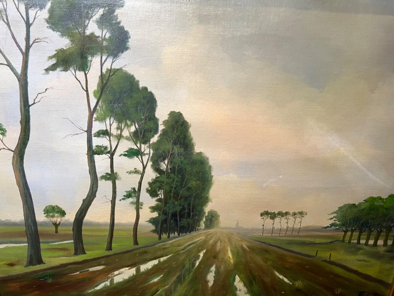 The way to the village ( oil on canvas )