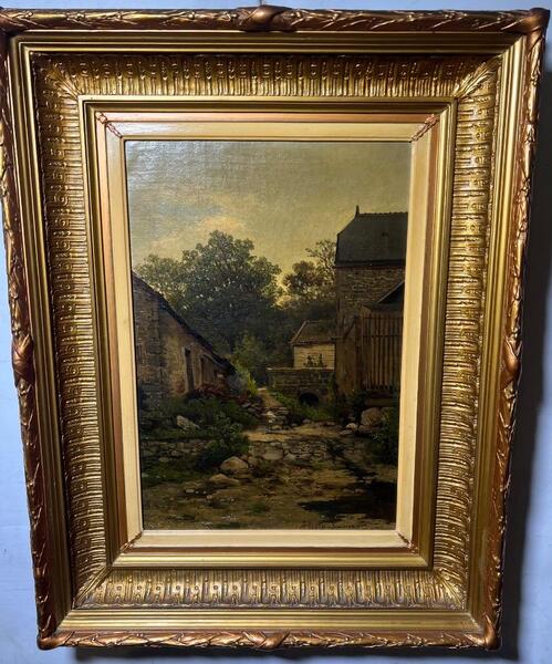 The yard ( oil on canvas )