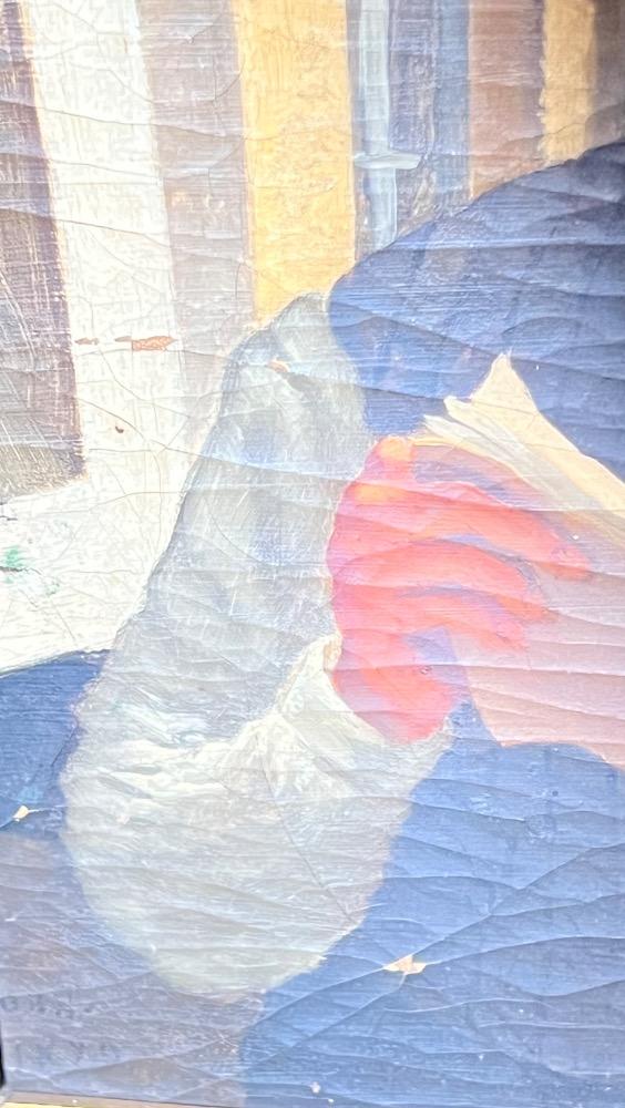 The young reader ( oil on canvas )