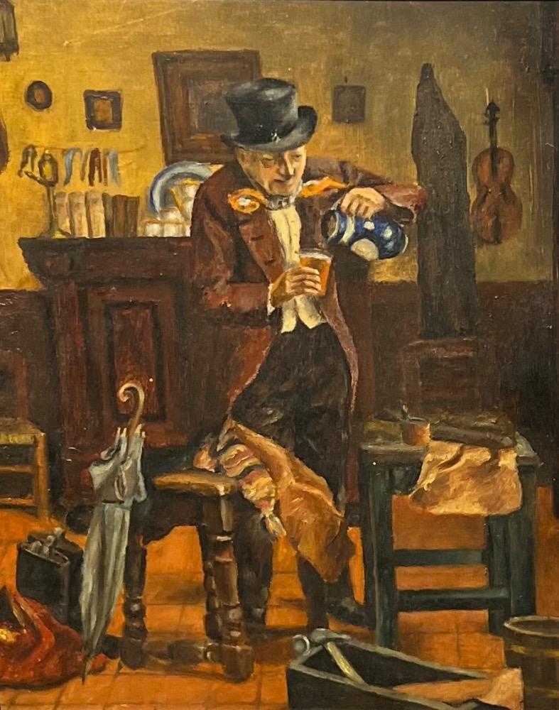 Time for a drink ( oil on canvas)