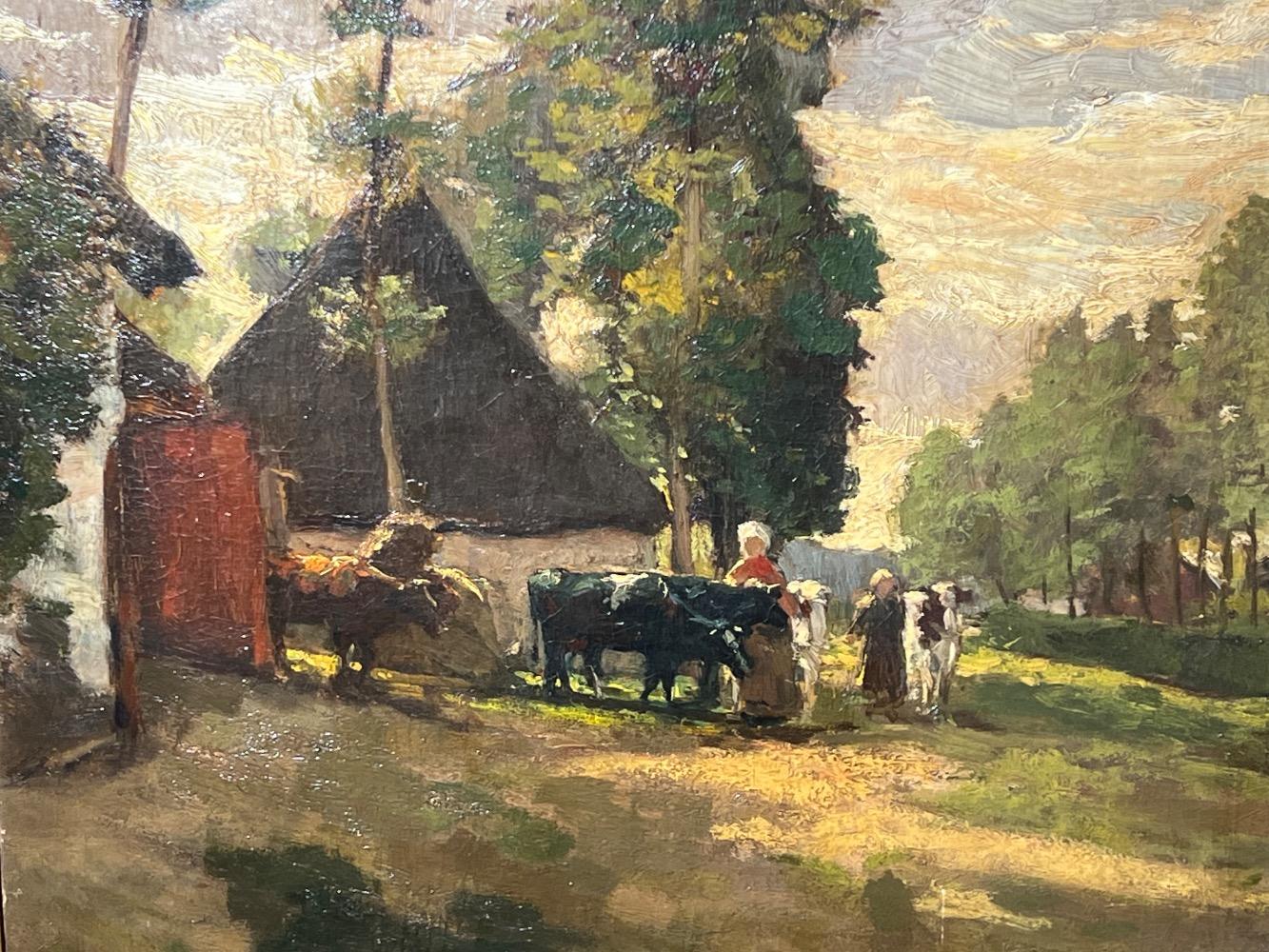 Time to milk ( oil on canvas )