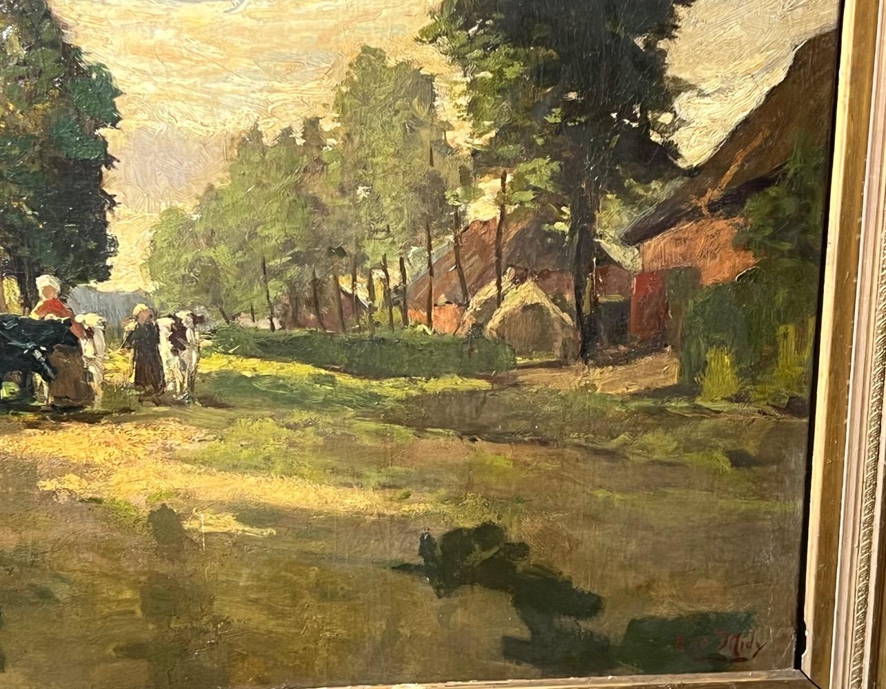 Time to milk ( oil on canvas )