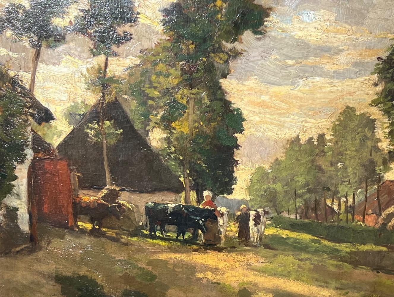 Time to milk ( oil on canvas )