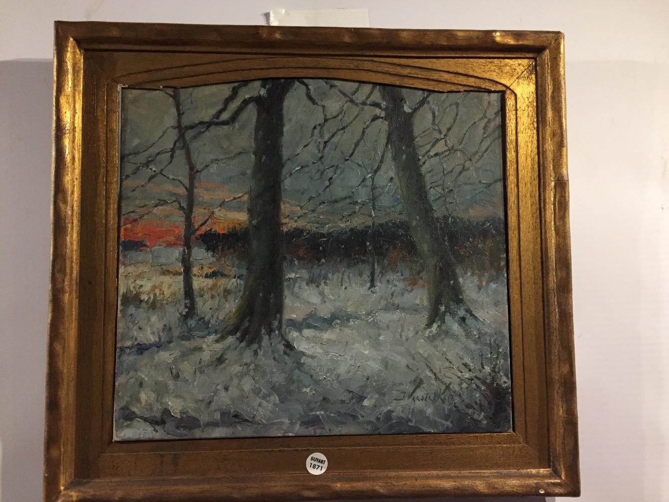 Sunset in the winter