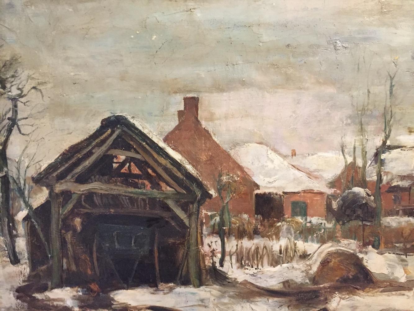 Farm in the snow