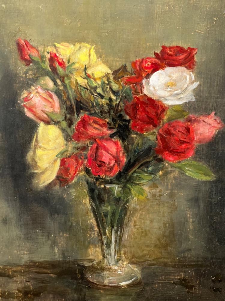 Stillife with roses ( oil on canvas )