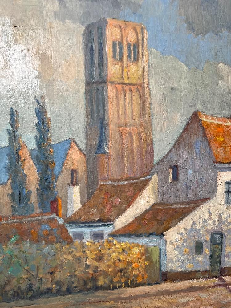 View in the city of Damme ( oil on canvas )
