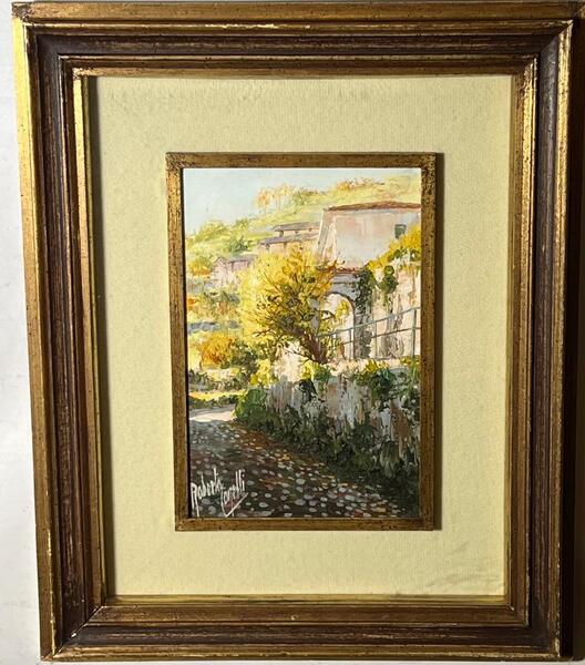 View of San Vigilio in the summertime ( oil on canvas )