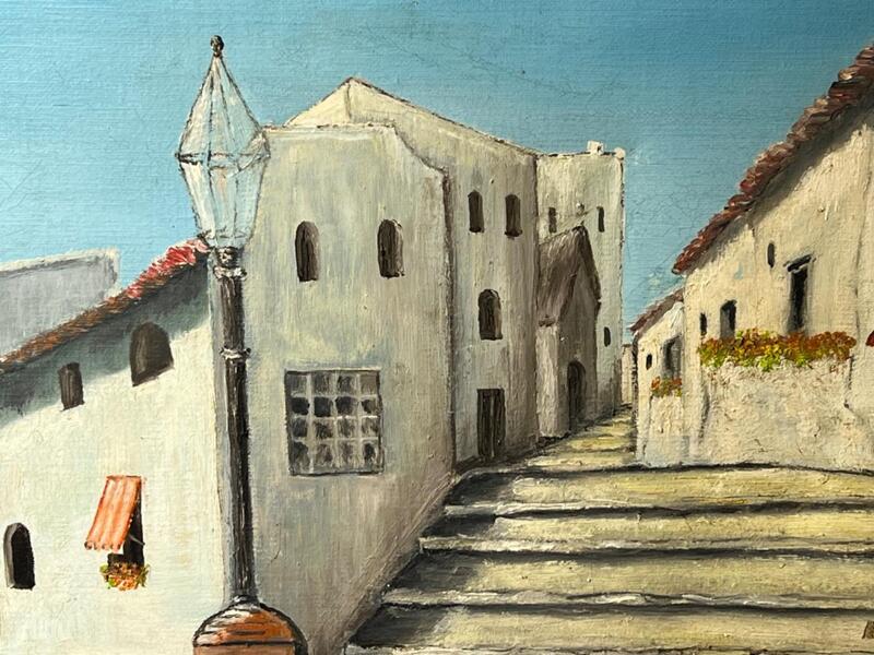 Village in Spain ( oil on canvas )