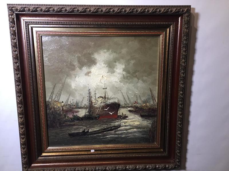 The harbour ( oil on canvas )