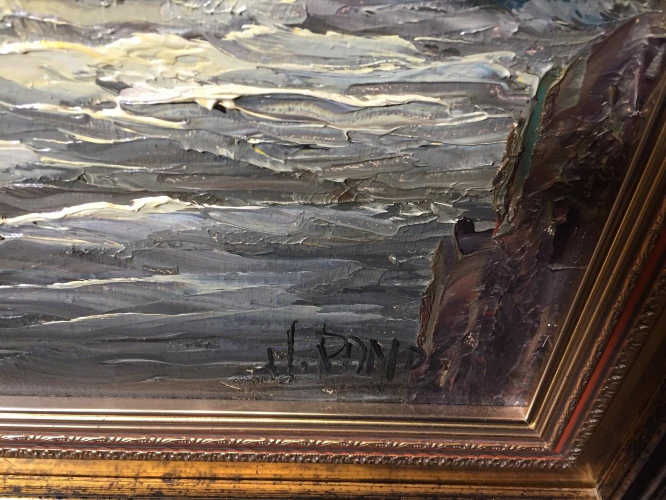 The harbour ( oil on canvas )