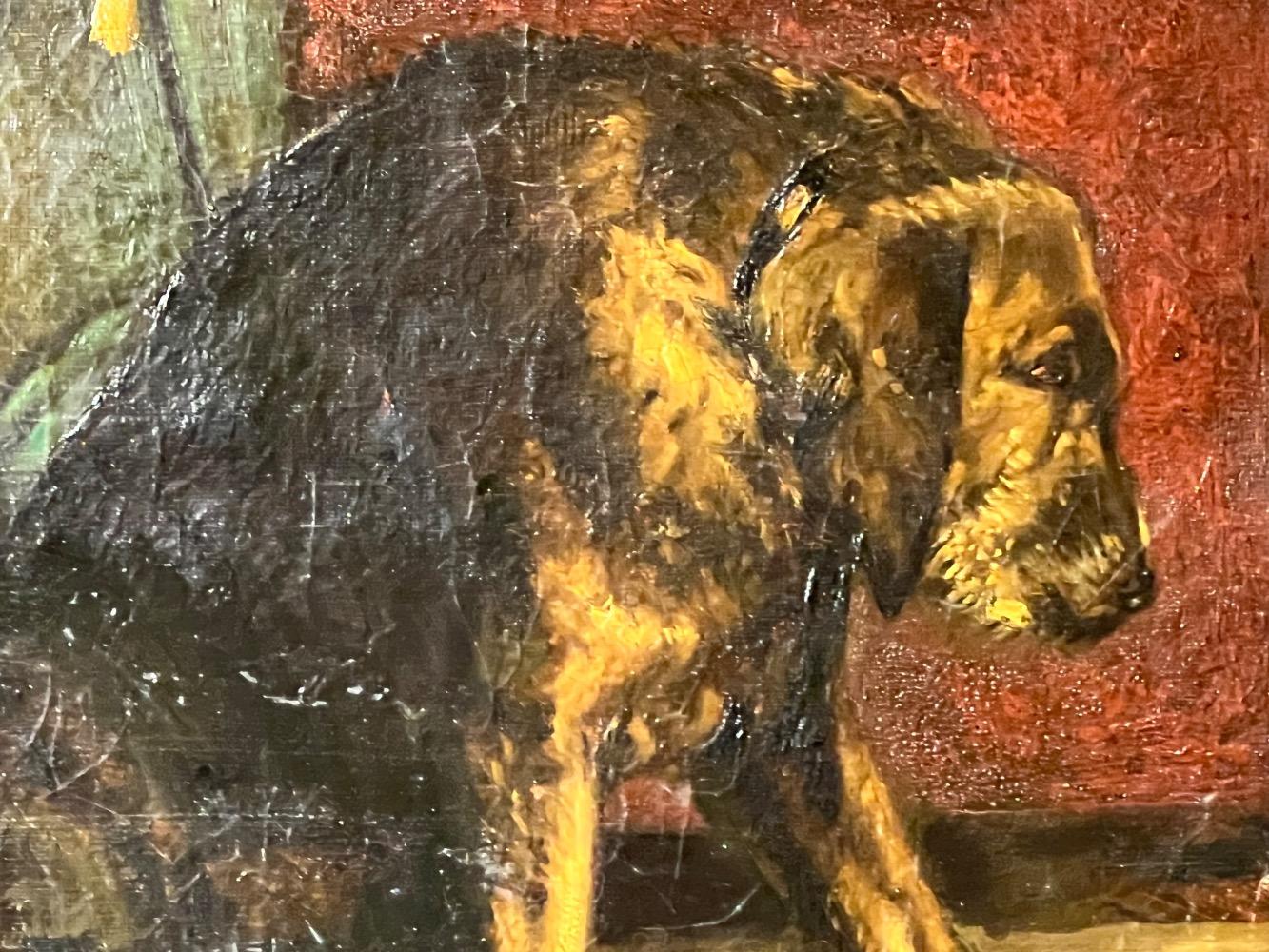 Waiting for the dinner ( oil on canvas )