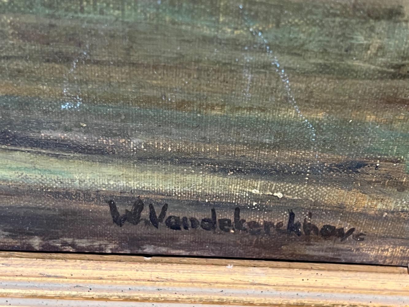 View of the village Damme ( oil on canvas)