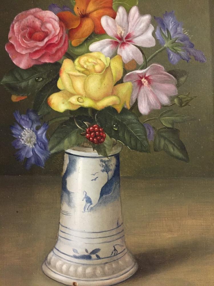 Chinese vase with flowers